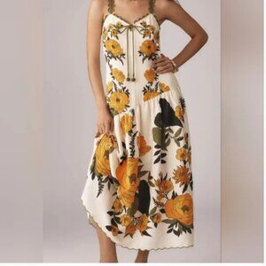 Farm Rio Maxi Linen Blend Dress size S